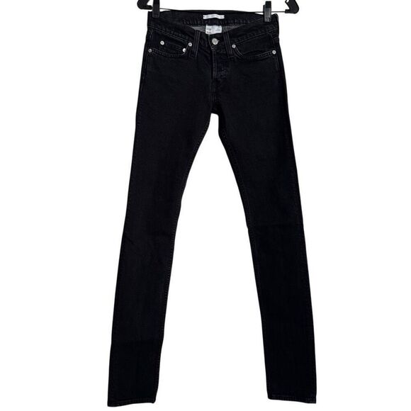 Helmut Lang Masc Lo Drainpipe Low Rise Skinny Jeans W24 \ M27 - Picture 4 of 11